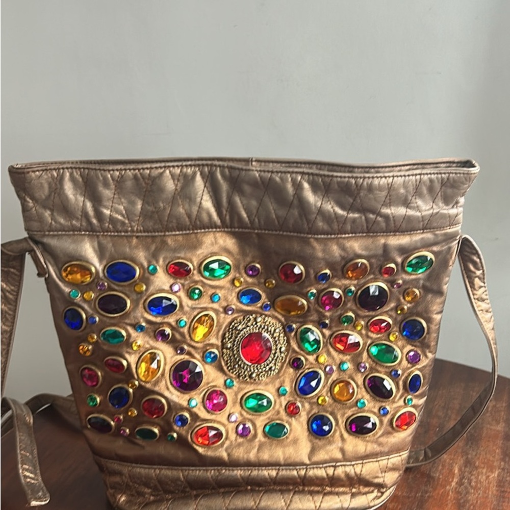 Embellished Gold Tote Bag